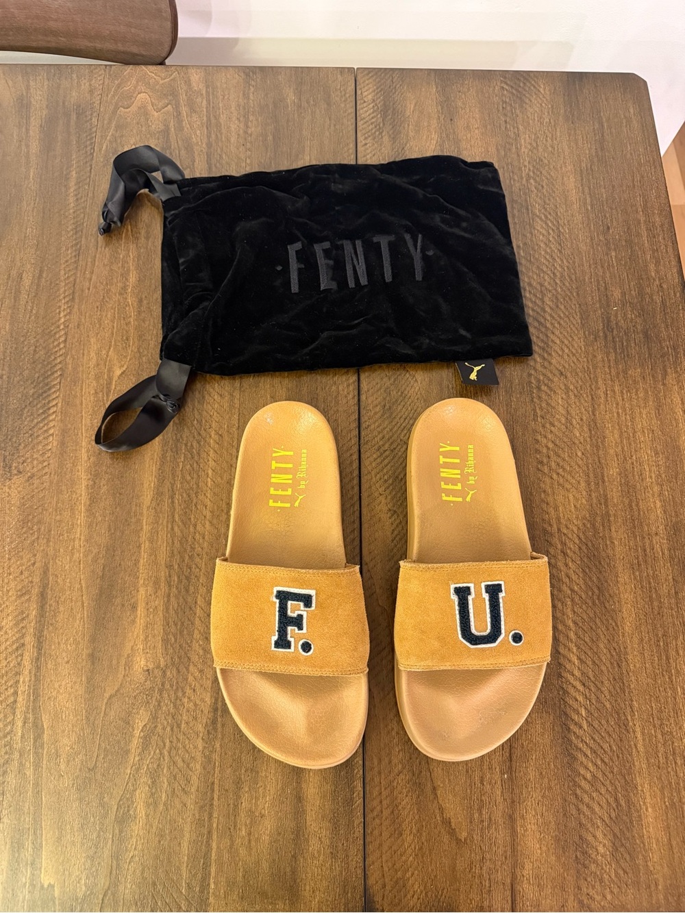 Fenty X Puma FENTY UNIVERSITY Slides in Tan (8)